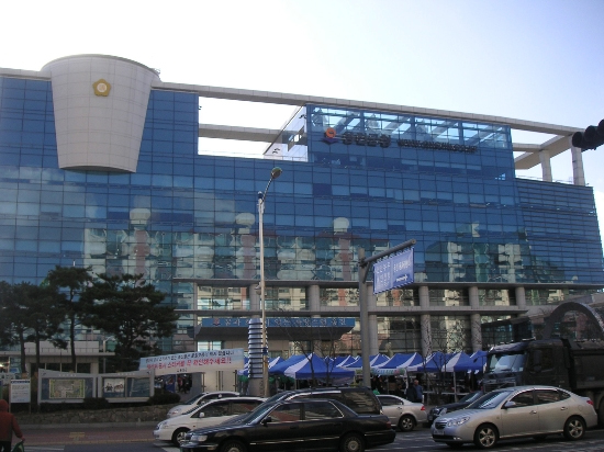 경기 옹진군청사 에너지 효율개선 공사-옹진군청-커튼월 현장 사진
